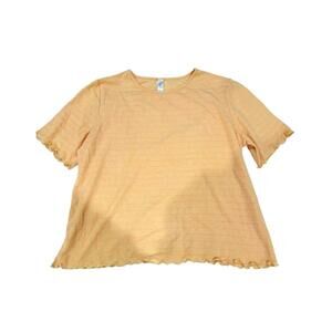 NWT Stars Above Orange Knit Crewneck Short Sleeve Pajama Lounge Top- Size XXL